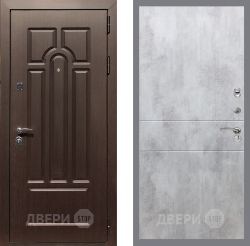 Входная металлическая Дверь Рекс (REX) Эврика FL-290 Бетон светлый в Рузе