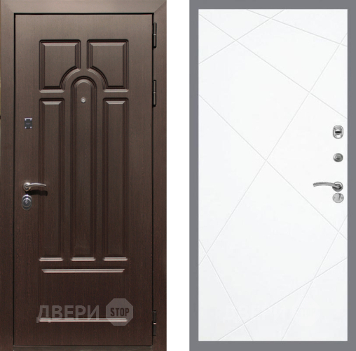 Входная металлическая Дверь Рекс (REX) Эврика FL-291 Силк Сноу в Рузе