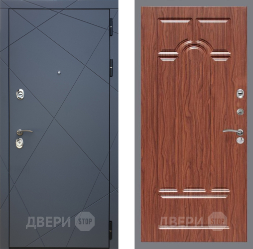 Входная металлическая Дверь Рекс (REX) 13 Силк Титан FL-58 орех тисненый в Рузе