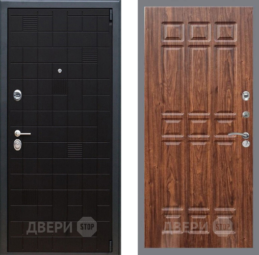 Входная металлическая Дверь Рекс (REX) 12 FL-33 орех тисненый в Рузе