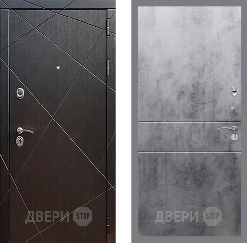Входная металлическая Дверь Рекс (REX) 13 Венге FL-290 Бетон темный в Рузе