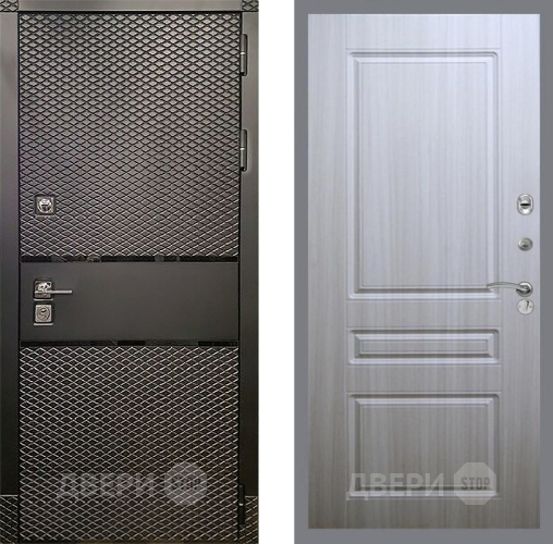 Входная металлическая Дверь Рекс (REX) 15 Черный Кварц FL-243 Сандал белый в Рузе