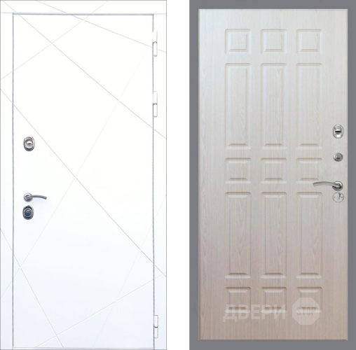 Входная металлическая Дверь Рекс (REX) 13 Силк Сноу FL-33 Беленый дуб в Рузе