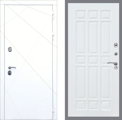 Входная металлическая Дверь Рекс (REX) 13 Силк Сноу FL-33 Силк Сноу в Рузе