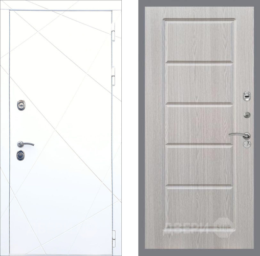 Входная металлическая Дверь Рекс (REX) 13 Силк Сноу FL-39 Беленый дуб в Рузе