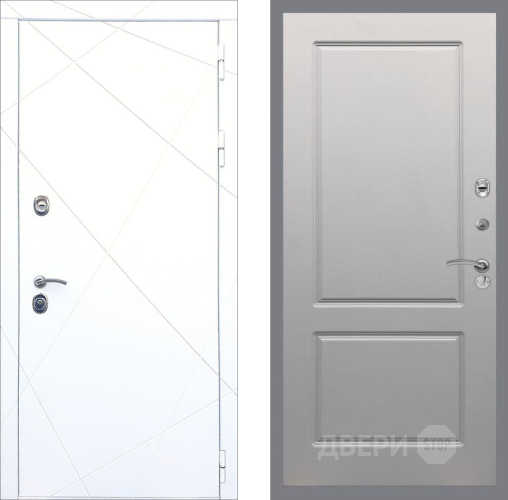 Входная металлическая Дверь Рекс (REX) 13 Силк Сноу FL-117 Грей софт в Рузе