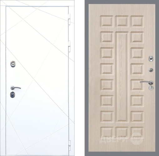 Входная металлическая Дверь Рекс (REX) 13 Силк Сноу FL-183 Беленый дуб в Рузе