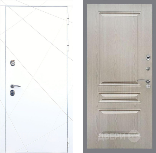 Входная металлическая Дверь Рекс (REX) 13 Силк Сноу FL-243 Беленый дуб в Рузе