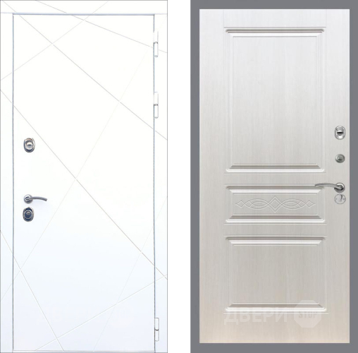 Входная металлическая Дверь Рекс (REX) 13 Силк Сноу FL-243 Лиственница беж в Рузе