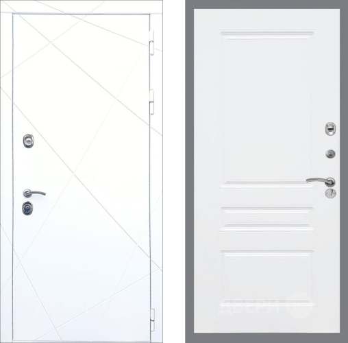 Входная металлическая Дверь Рекс (REX) 13 Силк Сноу FL-243 Силк Сноу в Рузе