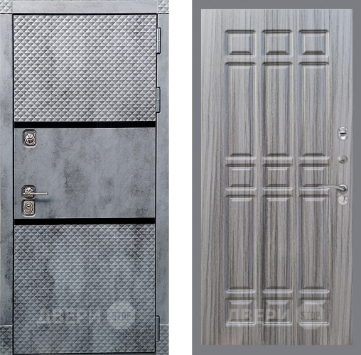 Входная металлическая Дверь Рекс (REX) 15 Бетон Темный FL-33 Сандал грей в Рузе