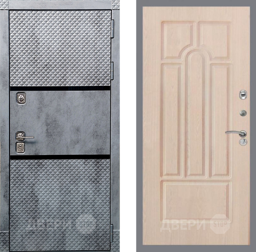 Входная металлическая Дверь Рекс (REX) 15 Бетон Темный FL-58 Беленый дуб в Рузе