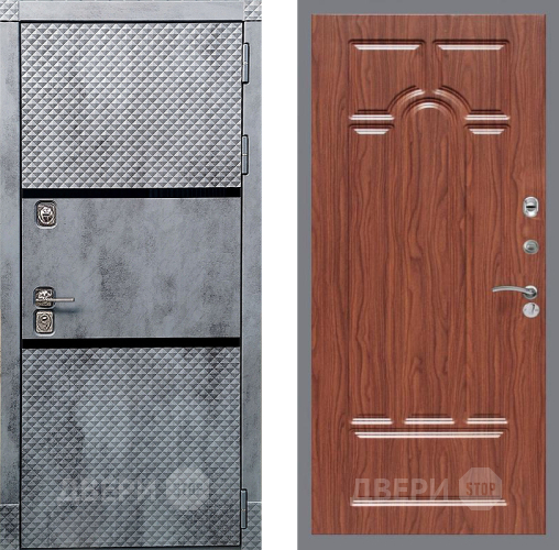 Входная металлическая Дверь Рекс (REX) 15 Бетон Темный FL-58 орех тисненый в Рузе