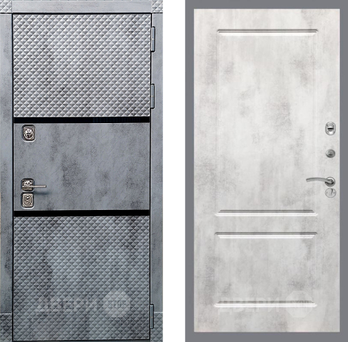 Дверь Рекс (REX) 15 Бетон Темный FL-117 Бетон светлый в Рузе