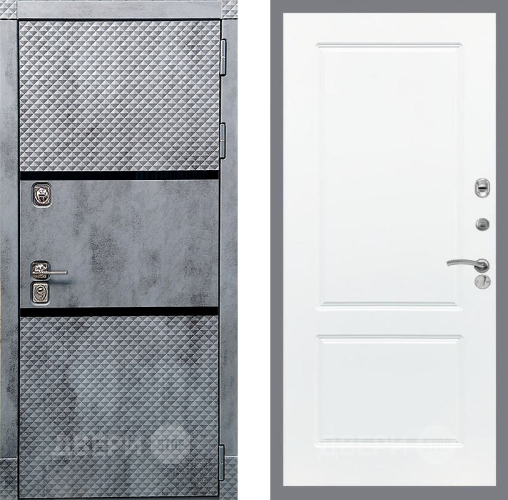 Входная металлическая Дверь Рекс (REX) 15 Бетон Темный FL-117 Силк Сноу в Рузе