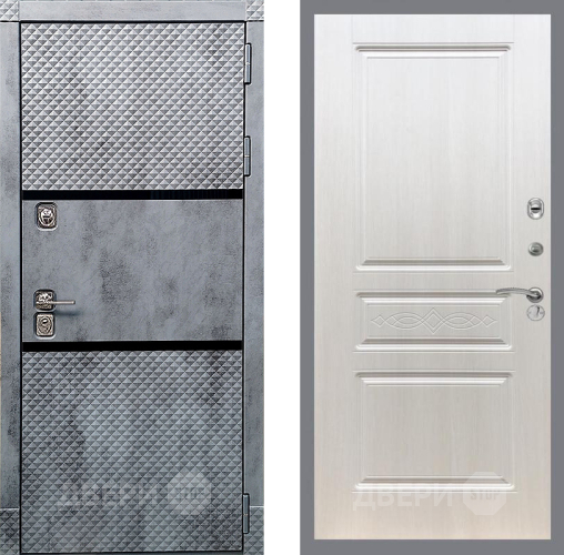 Входная металлическая Дверь Рекс (REX) 15 Бетон Темный FL-243 Лиственница беж в Рузе