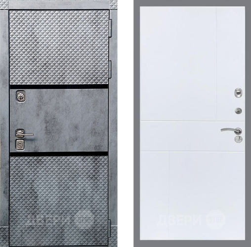 Входная металлическая Дверь Рекс (REX) 15 Бетон Темный FL-290 Силк Сноу в Рузе