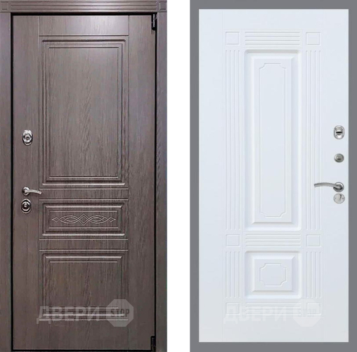 Входная металлическая Дверь Рекс (REX) Премиум-S FL-2 Силк Сноу в Рузе