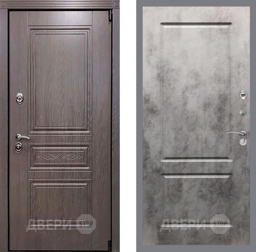 Входная металлическая Дверь Рекс (REX) Премиум-S FL-117 Бетон темный в Рузе