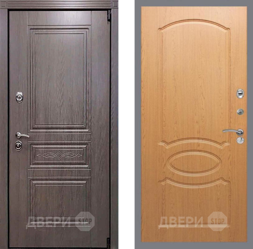 Входная металлическая Дверь Рекс (REX) Премиум-S FL-128 Дуб в Рузе