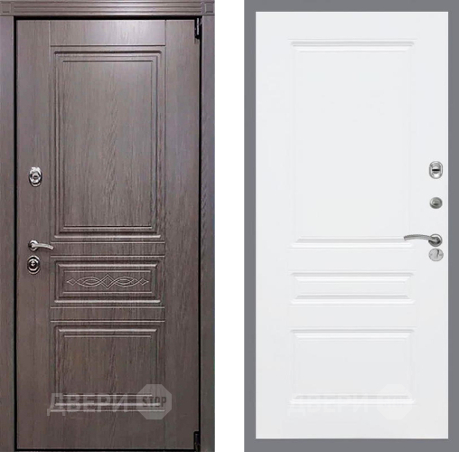 Входная металлическая Дверь Рекс (REX) Премиум-S FL-243 Силк Сноу в Рузе