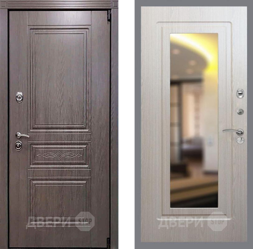 Входная металлическая Дверь Рекс (REX) Премиум-S FLZ-120 Беленый дуб в Рузе