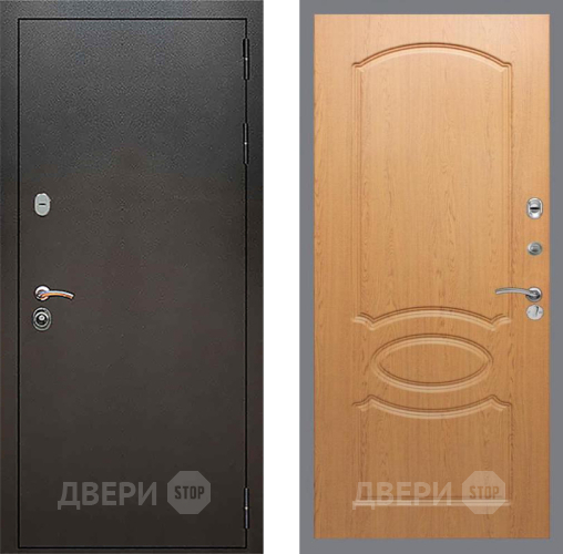 Входная металлическая Дверь Рекс (REX) 5 Серебро Антик FL-128 Дуб в Рузе