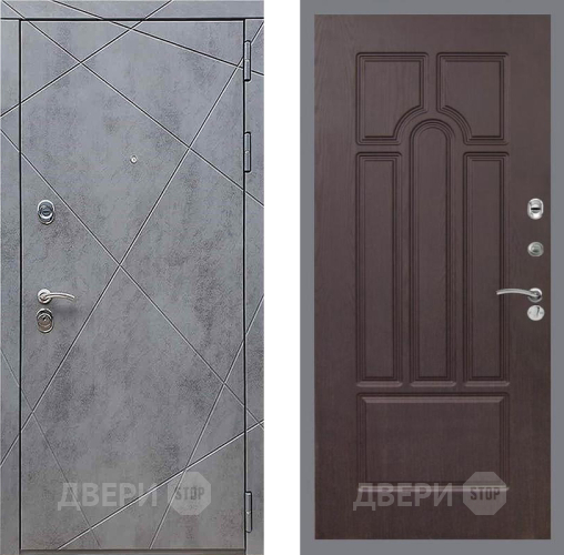 Входная металлическая Дверь Рекс (REX) 13 Бетон Темный FL-58 Венге в Рузе