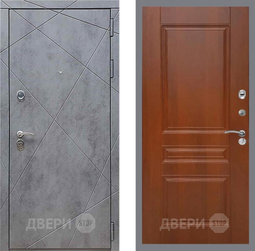 Входная металлическая Дверь Рекс (REX) 13 Бетон Темный FL-243 Итальянский орех в Рузе