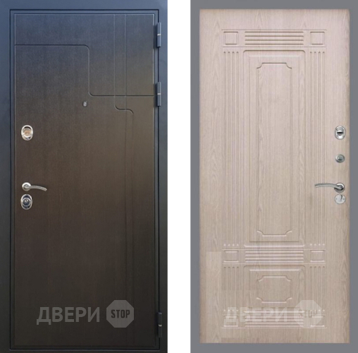 Входная металлическая Дверь Рекс (REX) Премиум-246 FL-2 Беленый дуб в Рузе