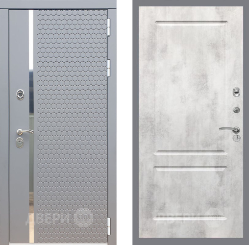 Входная металлическая Дверь Рекс (REX) 24 FL-117 Бетон светлый в Рузе