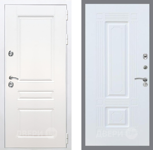 Входная металлическая Дверь Рекс (REX) Премиум-н Силк Сноу FL-2 Силк Сноу в Рузе