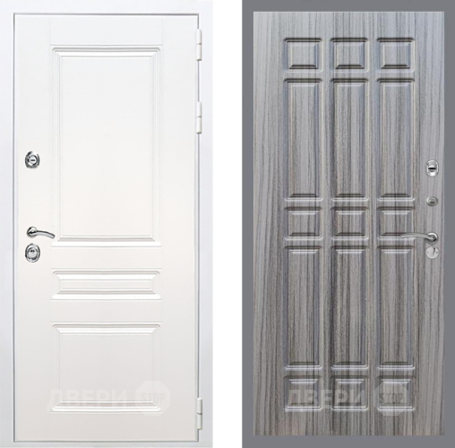 Входная металлическая Дверь Рекс (REX) Премиум-н Силк Сноу FL-33 Сандал грей в Рузе