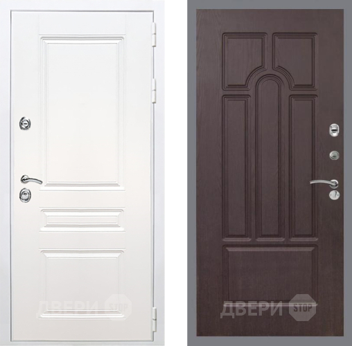 Входная металлическая Дверь Рекс (REX) Премиум-н Силк Сноу FL-58 Венге в Рузе