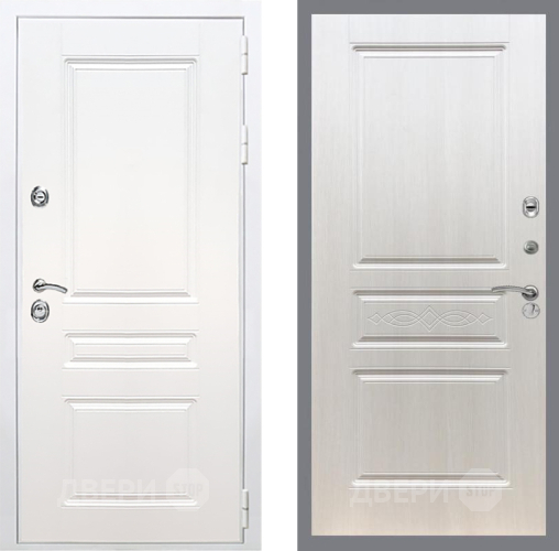 Входная металлическая Дверь Рекс (REX) Премиум-н Силк Сноу FL-243 Лиственница беж в Рузе