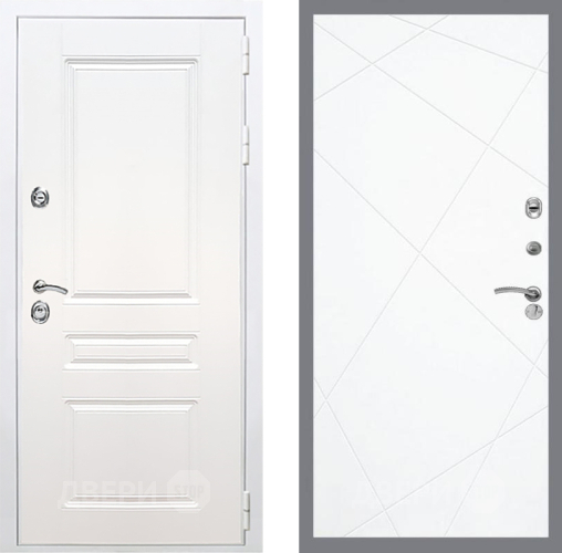 Входная металлическая Дверь Рекс (REX) Премиум-н Силк Сноу FL-291 Силк Сноу в Рузе