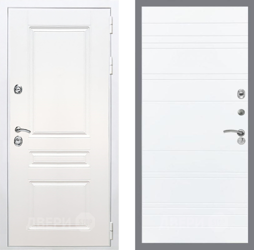 Входная металлическая Дверь Рекс (REX) Премиум-н Силк Сноу Line Силк Сноу в Рузе