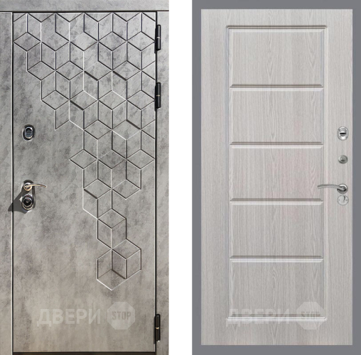 Входная металлическая Дверь Рекс (REX) 23 FL-39 Беленый дуб в Рузе