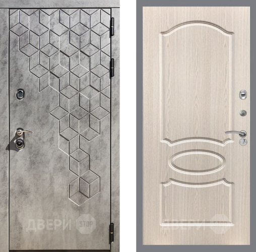 Входная металлическая Дверь Рекс (REX) 23 FL-128 Беленый дуб в Рузе