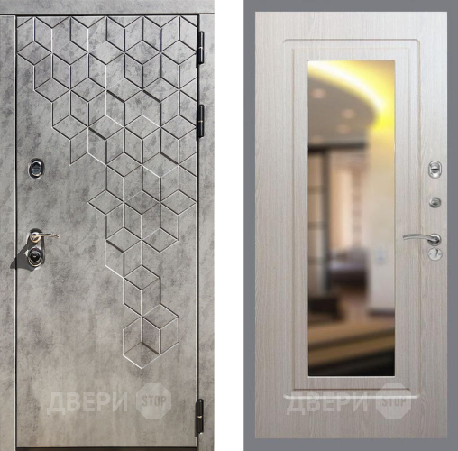 Входная металлическая Дверь Рекс (REX) 23 FLZ-120 Беленый дуб в Рузе