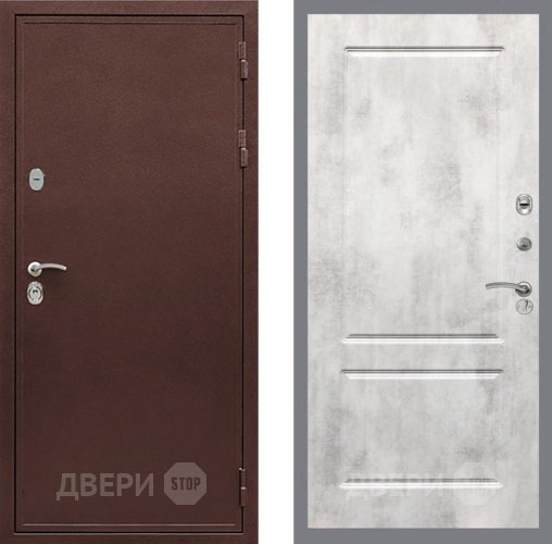 Входная металлическая Дверь Рекс (REX) 5 металл 3 мм FL-117 Бетон светлый в Рузе