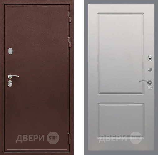 Входная металлическая Дверь Рекс (REX) 5 металл 3 мм FL-117 Грей софт в Рузе