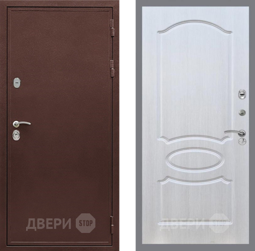 Входная металлическая Дверь Рекс (REX) 5 металл 3 мм FL-128 Лиственница беж в Рузе