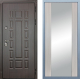 Дверь Дива МХ-53 STR Д-15 Зеркало Сандал белый в Рузе