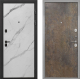 Входная металлическая Дверь Интекрон (INTECRON) Профит Black Мрамор Арктик Гладкая Гранж в Рузе