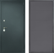 Дверь Дверной континент Рубикон Серебро Дизайн ФЛ-649 Графит софт