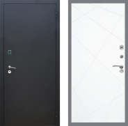 Дверь Рекс (REX) 1A Черный Муар FL-291 Силк Сноу 960х2050 мм