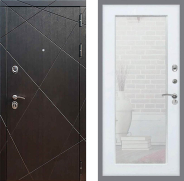 Дверь Рекс (REX) 13 Венге Зеркало Пастораль Силк Сноу 960х2050 мм